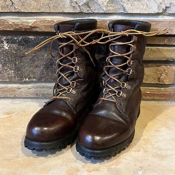 Cabelas Waterproof Leather Lace Up Outdoor Boots